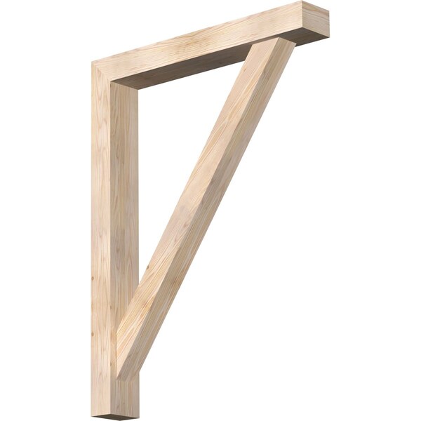 Ekena Millwork Traditional Block Smooth Bracket w/ Offset Brace, Douglas Fir, 5 1/2"W x 36"D x 48"H BKT0604X36X48TRA05SDF - main
